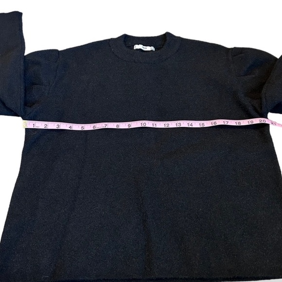 MNG black puff shoulder sweater - Picture 6 of 11
